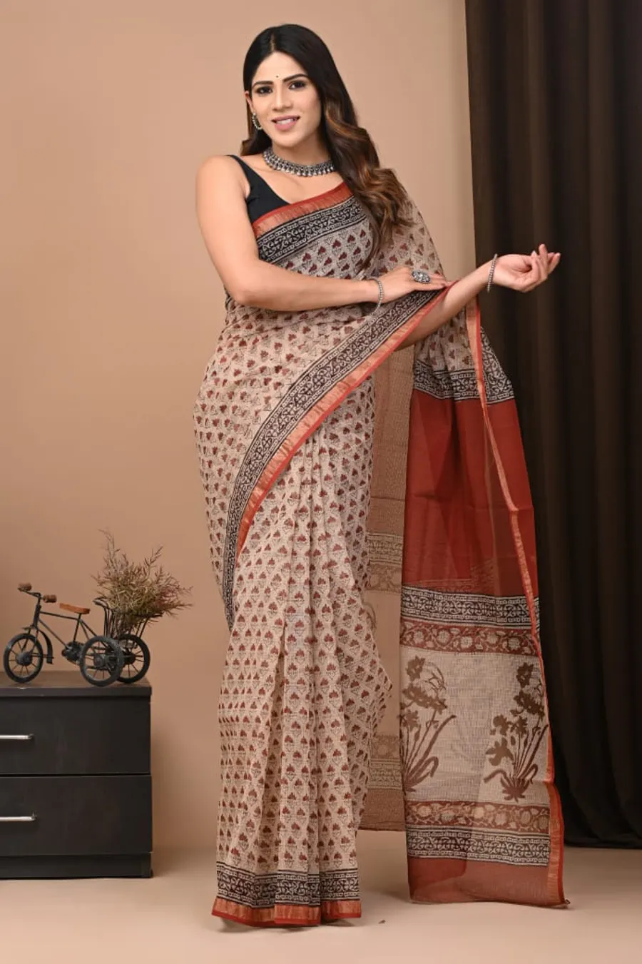 Vaspati Hand Block Prints Kota Sarees